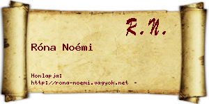 Róna Noémi névjegykártya